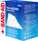 Band Aid Brand First Aid Products Tru-Absorb Sterile Gauze Sponges For Cleaning And Cushioning Minor Wounds, Cuts & Burns, Low-Lint Design, Individually Wrapped 4 In By 4 In Pads