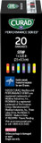 Curad Performance Series Ironman Antibacterial Bandages, Extreme Hold Adhesive Technology, Standard Size Flexible Fabric Bandages For Cuts, Scrapes, & Burns, Assorted Colors, 1 X 3.25 Inches, 20 Count
