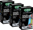 Curad Performance Series Ironman Antibacterial Bandages, Extreme Hold Adhesive Technology, Extra Long Flexible Fabric Bandages For Cuts, Scrapes, & Burns, Assorted Colors, 0.75 X 4.75 Inches, 20 Count