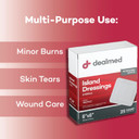 Dealmed Sterile Bordered Gauze Island Dressings  150 Count, 6" X 6" Gauze Pads, Disposable, Latex-Free, Adhesive Borders With Non-Stick Pads, Wound Dressing For First Aid Kit And Medical Facilities