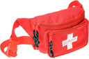Dealmed Lifeguard Fanny Pack With Logo, E-Z Zipper Design And 3 Pockets, Red Fanny Pack (Pack Of 1), Includes Adjustable Waist Strap And Zipper Pockets