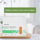 Mckesson Adhesive Bandages, Sterile, Fabric Strip, 1 In X 3 In, 100 Count, 1 Pack