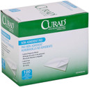 Medline Curad Sterile Nonadherent Pad, Soft, Perforated, Absorbent, Cotton/Polyester, 2" X 3", Sterile, 100 Pads