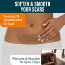 Nuvadermis Silicone Scar Sheets  Extra Long Medical-Grade Scar Sheets For C-Section, Tummy Tuck, Keloid, And Surgical Scars  Reusable And Effective  Pack Of 4  Dark Tone