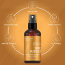 Sore Muscle Relief Magnesium Spray - Made In Usa - Powerful Blend Of Essential Oils (Black Pepper, Orange, Sweet Marjoram) - For Cramps, Stiffness & More (4 Fl Oz)