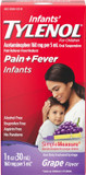Tylenol Infants Acetaminophen Liquid Medicine, Grape, 1 Fl. Oz