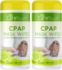 Care Touch Cpap Mask Cleaning Wipes - Scented | 2 Packs Of 70 Scented Cleaning Wipes For Cpap Masks (140 Total) | Made In The Usa