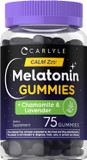 Carlyle Melatonin 3Mg Gummies | 75 Count | With Chamomile And Lavender Extract | Vegan, Non-Gmo, Gluten Free Supplement Carlyle Melatonin 3Mg Gummies | 75 Count | With Chamomile And Lavender Extract | Vegan, Non-Gmo, Gluten Free Supplement