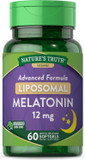 Melatonin 12Mg | 60 Quick Release Softgels | Non-Gmo & Gluten Free Supplement | Advanced Liposomal Formula | By Nature'S Truth