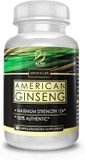 Actif American Ginseng - 100% Authentic 10 Year Old Ginseng, Non-Gmo, 500Mg - Made In Usa