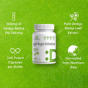 Deal Supplement Ginkgo Biloba 500Mg Per Serving, 240 Capsules, 4 Month Supply  Grown In Northern Asia  Extra Strength, Promotes Brain Function