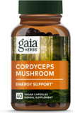 Gaia Herbs Cordyceps Mushroom - Energy Support Supplement For Sustaining Energy, Endurance, And Stamina - With Organic Cordyceps Mushroom - 40 Vegan Liquid Phyto-Capsules (40-Day Supply)
