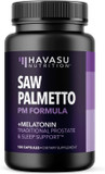 Night Time Saw Palmetto For Men - Saw Palmetto With Melatonin 3 Mg And Chamomile Extract - Sleep & Prostate Supplement - Reduce Urinary Frequency For Men & Support Bladder In Pm - Over 3 Month Supply
