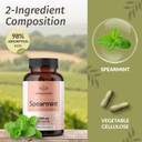 Herbamama Spearmint Leaf Capsules - 1000 Mg Spearmint Leaves For Digestive Health Support - Mentha Spicata Spearmint Supplement - Vegan, Non-Gmo - 100 Caps