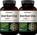 2 Pack Berberine Supplement 1500Mg, 480 Veggie Capsules | Plus 1000Mg True Ceylon Cinnamon & 300Mg Turmeric  97% Berberine Hcl  Plant-Based, Vegan, Non-Gmo