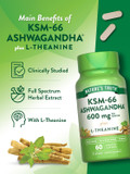 Nature'S Truth Ksm-66 Ashwagandha | 60 Capsules | With L-Theanine | Non-Gmo & Gluten Free Supplement