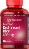 Puritan'S Pride Red Yeast Rice 600 Mg, 240 Count, Red Yeast Rice Powder, Gelatin. Contains <2% Of Rice Flour, Silica, Vegetable Magnesium Stearate