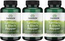 Swanson Premium- Turmeric '&' Black Pepper - Antioxidant, Digestion '&' Joint Support - 90 Veg Caps (3 Pack)