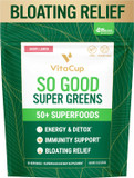 Vitacup So Good Super Greens Powder W/ 50+ Premium Superfoods, Boost Energy, Detox, Immunity W/Probiotics, Prebiotics, Fiber, Antioxidants, Adaptogens, Spirulina, Berry Lemon,30 Servings