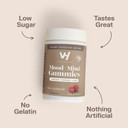 Vitahustle Super Mushroom Mood + Mind Focus Gummies, Lions Mane Mushrooms, Reishi, Chaga, Cordyceps, Vegan, Low Sugar, Non Gmo, Cherry Flavor, 50 Count