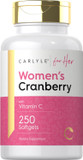 Carlyle Cranberry Pills For Women | 250 Softgels | Supplement With Vitamin C | Non-Gmo, Gluten Free | For Her
