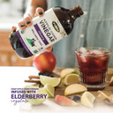 Flora - Apple Cider Vinegar - Elderberry, Wellness Tonic, Non Gmo Dietary Supplement, Contains Five 100Ml Shots, 17-Fl. Oz. Glass Bottle