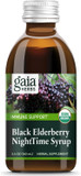 Gaia Herbs Black Elderberry, Nighttime Syrup - Immune Support Supplement - With Organic Black Elderberries, California Poppy & Lemon Balm For Restful Sleep & Immune Defense - 3 Fl Oz (18-Day Supply)