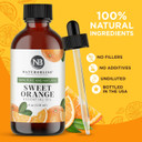 Naturobliss 100% Pure & Natural Sweet Orange Essential Oil Therapeutic Grade Premium Quality Oil With Glass Dropper - Huge 4 Fl. Oz - Perfect For Aromatherapy And Relaxation