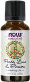 Now Foods Essential Oils, Peace, Love And Flowers, Sweet Floral Aromatherapy Scent, Blend Of Pure Essential Oils, Vegan, Child Resistant Cap, 1-Ounce