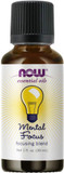 Now Essential Oils, Mental Focus Oil Blend, Centering Aromatherapy Scent, Blend Of Pure Essential Oils, Vegan, Child Resistant Cap, 1-Ounce