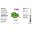 Now Essential Oils, Basil Oil, Energizing Aromatherapy Scent, Stream Distilled, 100% Pure, Vegan, Child Resistant Cap, 1-Ounce