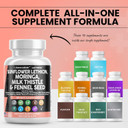 Clean Nutraceuticals Sunflower Lecithin 6000Mg Lactation Supplement With Moringa 25000Mg Milk Thistle 2000Mg Fennel Seed 2000Mg Plus Goats Rue, Shatavari, Alfalfa, & Nettle For Breastfeeding Usa 60 Ct