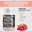 Clean Nutraceuticals Sunflower Lecithin 6000Mg Lactation Supplement With Moringa 25000Mg Milk Thistle 2000Mg Fennel Seed 2000Mg Plus Goats Rue, Shatavari, Alfalfa, & Nettle For Breastfeeding Usa 60 Ct