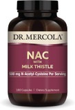 Dr. Mercola Nac With Milk Thistle, 90 Servings (180 Capsules), 500 Mg N-Acetyl-Cysteine Per Serving, Dietary Supplement, Supports Normal Detoxification Processes, Non-Gmo