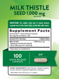 Milk Thistle Extract Capsules | 1000Mg | 100 Count | Non-Gmo & Gluten Free Supplement | By Nature'S Truth
