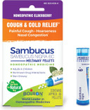 Boiron Sambucus Nigra 6C Homeopathic Elderberrry Medicine For Cough And Cold Relief, Thick Mucus, Hoarseness, And Nasal Congestion