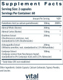 Vital Nutrients Adrenal Support | Adrenal Support Supplements For Gland Function And Cortisol Management | Supports Energy And Stress Levels | Gluten, Dairy, Soy Free | 120 Capsules
