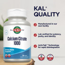 Kal Calcium Citrate, 1000 Mg, 90 Tabs