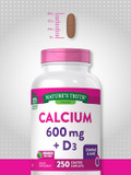 Nature'S Truth Calcium 600Mg With Vitamin D3 | 250 Tablets | Calcium Carbonate Supplement | Vegetarian, Non-Gmo & Gluten Free
