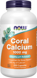 Now Foods Supplements, Coral Calcium 1,000 Mg, Bone Health*, Healthy Ph Balance*, 250 Veg Capsules