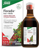 Floradix By Salus Iron & Herbs - Liquid Herbal Supplement For Energy Support - Iron Supplement With Vitamin C & B Complex Vitamins - Liquid Iron Supplement For Men & Women - 17 Oz
