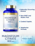 Carlyle Magnesium Citrate | 1,800Mg | 120 Coated Caplets | Vegetarian, Non-Gmo, And Gluten Free Supplement