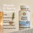 Kal Liposomal Magnesium Oxide 210 Mg High Absorption, Liposomal Technology, Essentials Muscle Support, Advanced Formula, Vegan Capsules, Gluten Free, No Soy, 60 Servings