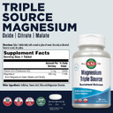 Kal Triple Source Magnesium Complex, Magnesium Citrate, Magnesium Malate, Magnesium Oxide, Sustained Release, Bone, Muscle, Nerve Support, Vegan, Gluten Free, 60-Day Guarantee, 100 Servings, 100 Tabs