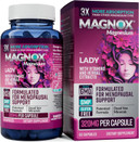 Magnox Lady Magnesium Supplement | Menopause And Pms Support Supplement For Women | Magnesium Complex With Vitamins B6, B1, B12, D, Zinc | High-Absorption Dead Sea Organic | 60 Capsules
