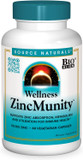 Source Naturals Wellness Zincmunity, Supports Zinc Absorption, Metabolism And Utilization For Immune Heath*, 50 Mg Zinc - 60 Vegetarian Capsules