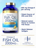 Carlyle Fish Oil Supplements | 2000Mg | 320 Softgels | Epa & Dha | 600Mg Total Omega-3 | Non-Gmo, Gluten Free Pills