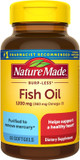 Nature Made Burp Less Fish Oil 1200 Mg, Fish Oil Supplements, Omega 3 Fish Oil For Healthy Heart Support, Omega 3 Supplement With 60 Softgels, 30 Day Supply