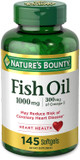 Nature'S Bounty Fish Oil Omega-3 1000 Mg Soft Gels, 145 Count