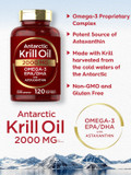 Carlyle Antarctic Krill Oil 2000 Mg 120 Softgels | Omega-3 Epa, Dha, With Astaxanthin Supplement Sourced From Red Krill | Maximum Strength | Laboratory Tested Carlyle Antarctic Krill Oil 2000 Mg 120 Softgels | Omega-3 Epa, Dha, With Astaxanthin Supplement Sourced From Red Krill | Maximum Strength | Laboratory Tested